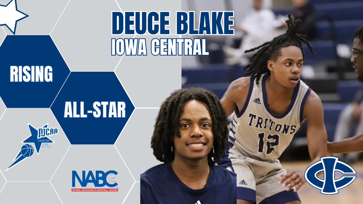 RISING ALL-STAR | CLASS OF 2024
🚨SELECTION🚨

Deuce Blake (<a href="/DeuceBlake/">Deuce Blake</a>) of @ICCCMensBBall has been selected to the <a href="/NJCAAMBBCoaches/">JCBCA</a> Rising Stars Class of 2024 presented by <a href="/NABC1927/">NABC</a>.

🏀8.1 PPG
🌟6'3 Guard
📍Dayton, OH