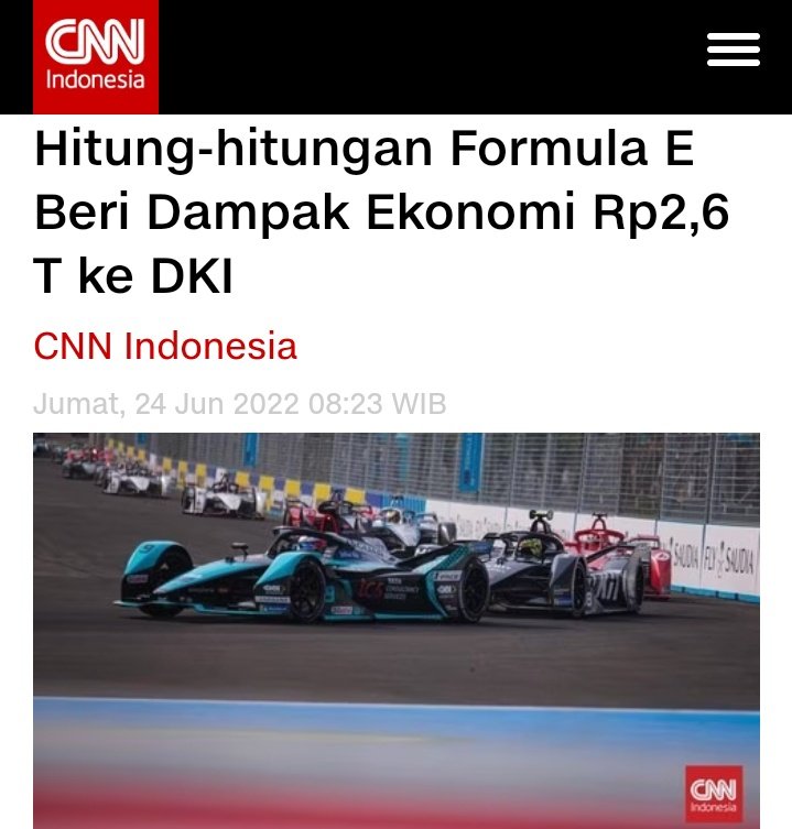 arifbalikpapan1's tweet photo. Bandingkan dengan Formula E Jakarta 2022,
Pembangunan Sirkuit Formula E Jakarta Rp. 190 M, Dampak Ekonomi Rp. 2,6 T 👏👏👏
-------------------
Proyek Sirkuit Mandalika Tinggalkan Utang Rp. 4,6 T 🫣 https://t.co/WjErTIZ9AQ