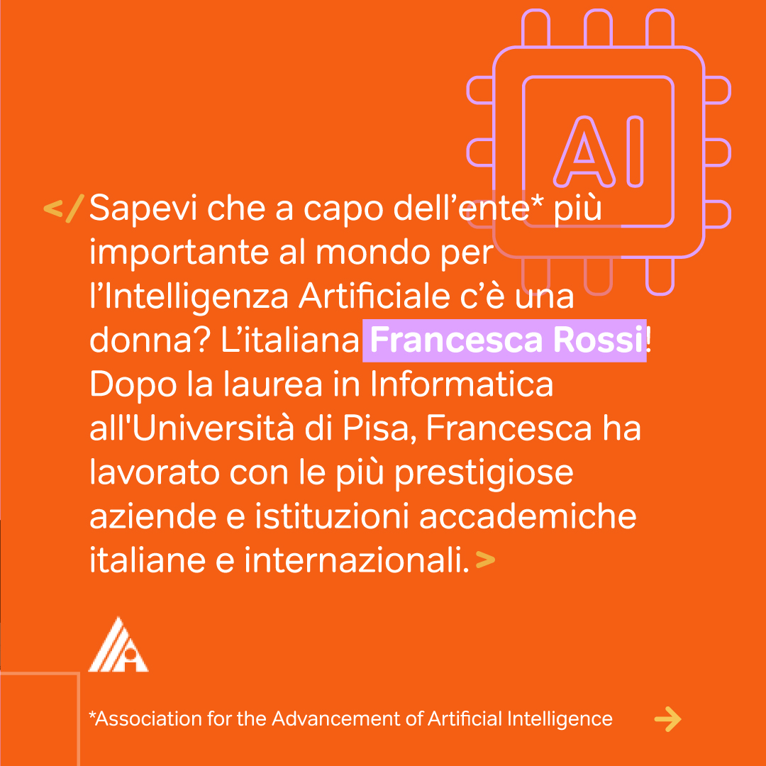 eossolgroup's tweet photo. Francesca Rossi, massima esperta mondiale di Intelligenza Artificiale, si impegna in prima persona per promuovere la presenza femminile nel mondo STEM.✨

E tu? Se sei una/un tech enthusiast allora candidati👇
https://t.co/yFLWbvMix5

#WomenInSTEM #FrancescaRossi #IA #TechJobs https://t.co/cGPlkxvjXz
