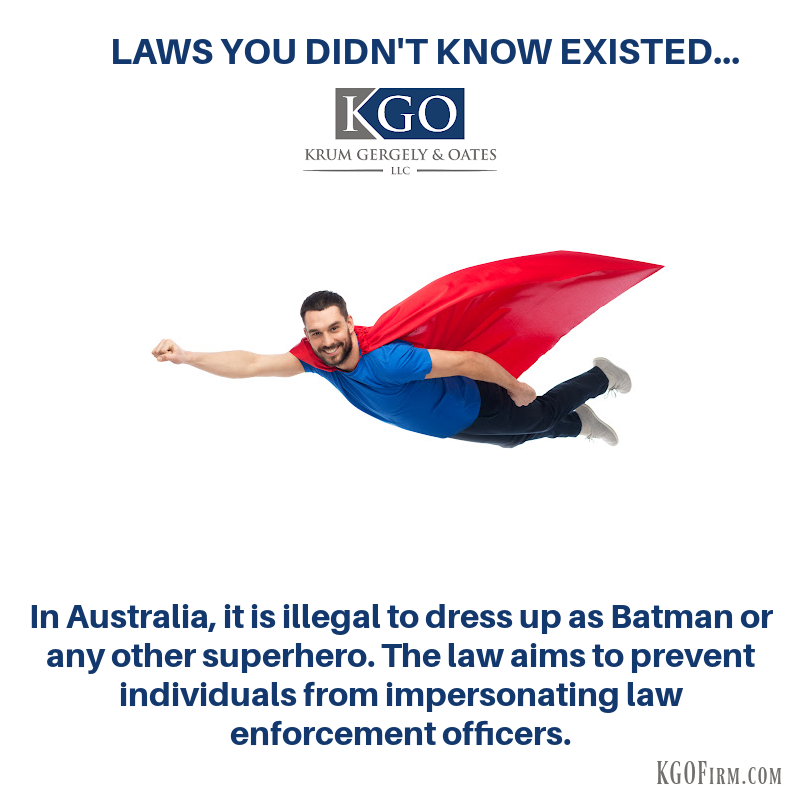 In Australia, it is illegal to dress up as Batman or any other superhero. The law aims to prevent individuals from impersonating law enforcement officers. #Thingsthatmakeyougohmm #KGOFirm #WeirdLaws