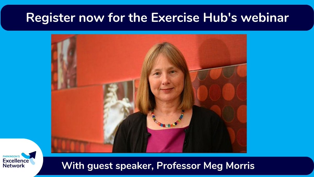Big news! 📢 Our fantastic Exercise Hub @ParkinsonsENEx are hosting a one-off online webinar on 26 July, focused on physical activities for #Parkinsons, with special guest speaker Professor Meg Morris. You won't want to miss this! Register now 👉 bit.ly/3XdF3UE