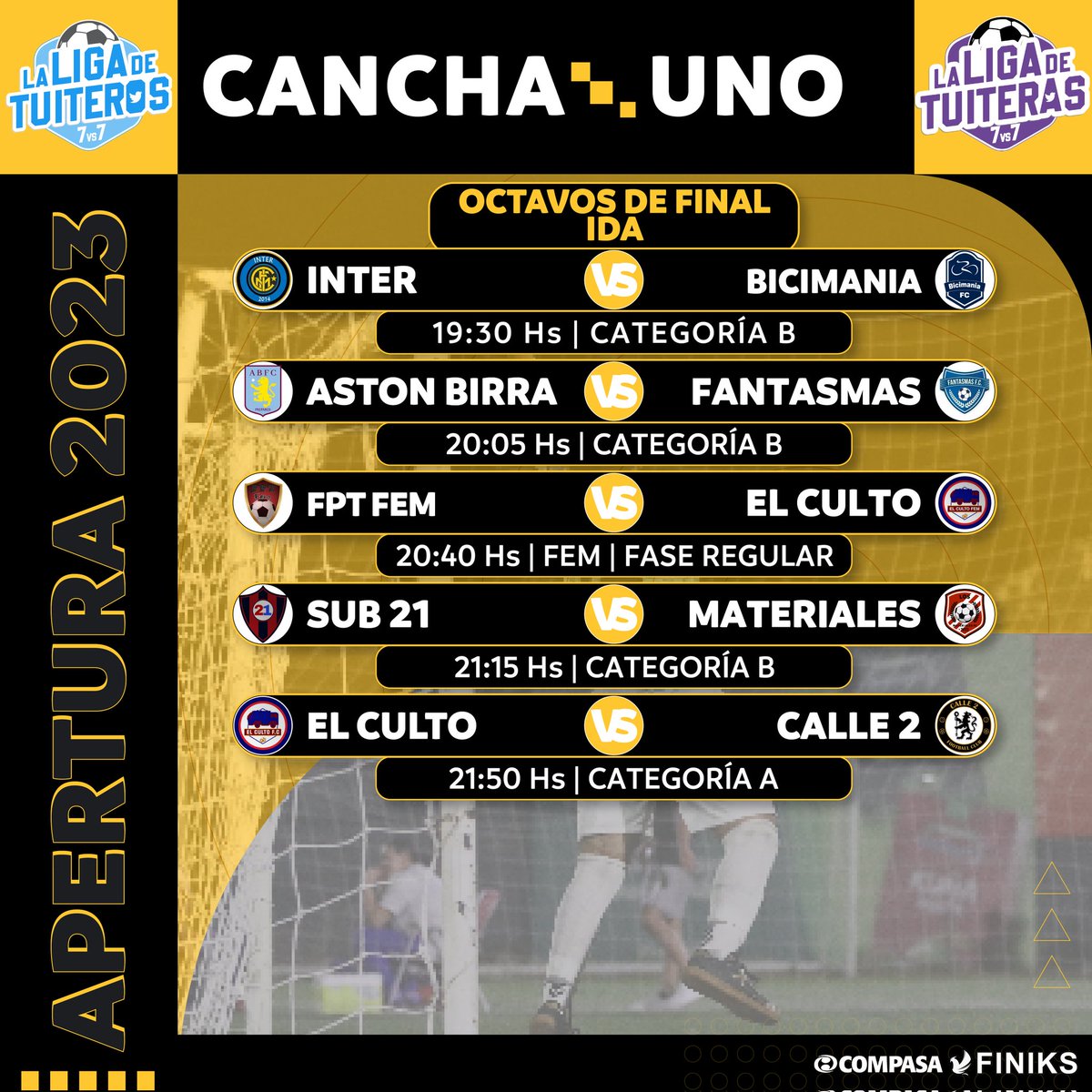 Programación 🎥

Esta noche se ponen en marcha los 8vos de final en las Categorías A y B. El femenino disputará la última fecha de la fase regular para definir a los 8 mejores equipos.

Estos son los partidos de cancha 1️⃣