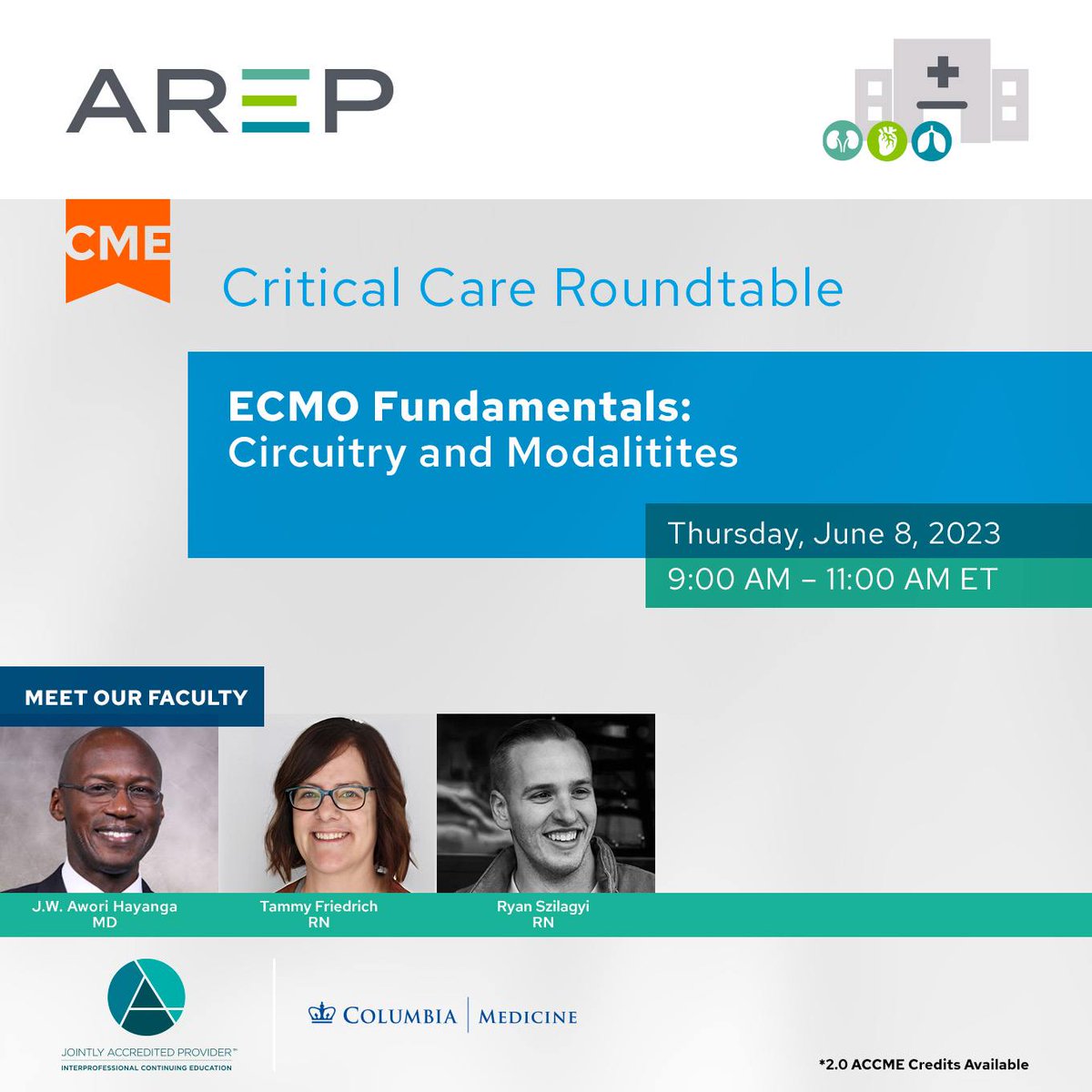 RenalProgram's tweet image. Don’t miss your chance to watch our recent roundtable webinar where our expert panelists discussed the fundamental differences among the different #ECMO modalities to optimize therapy safety and efficacy. Watch the on-demand video here: bit.ly/AREP_Jun08_Rep…
#AREP #KidneyCare