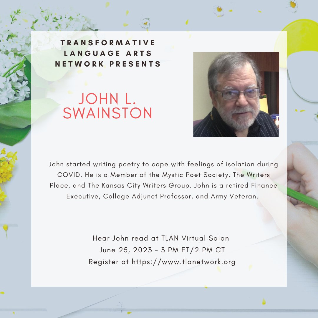 TLANetwork's tweet photo. Join us for the inaugural TLAN Virtual Salon with TLAN members showcasing their creative work for personal &amp; community transformation! FREE and open to the public. A zoom link will be sent to all registrants the day before the event. RSVP: https://t.co/Q06bBLOz9i https://t.co/57AIYnvnHl