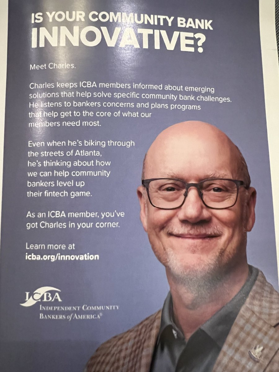 RobertMFisher's tweet image. @charlesepotts and @ICBA helping community banks with innovation. Be sure to check out #ThinkTech accelerator programs for community banks &amp;amp; fintechs.