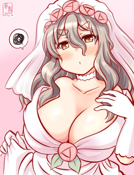 「式が終わったら呑んでもいいって言ったじゃないですかあ!!」  #艦これ版真剣お絵描き60分一本勝負_20230614 #ポーラ