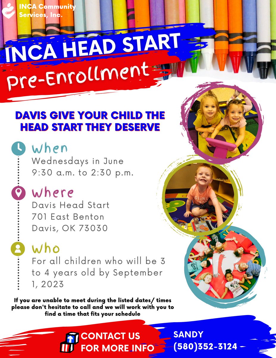 INCAcommaction's tweet photo. Enroll your child in @INCA Head Start TODAY! https://t.co/txl6w72bsf