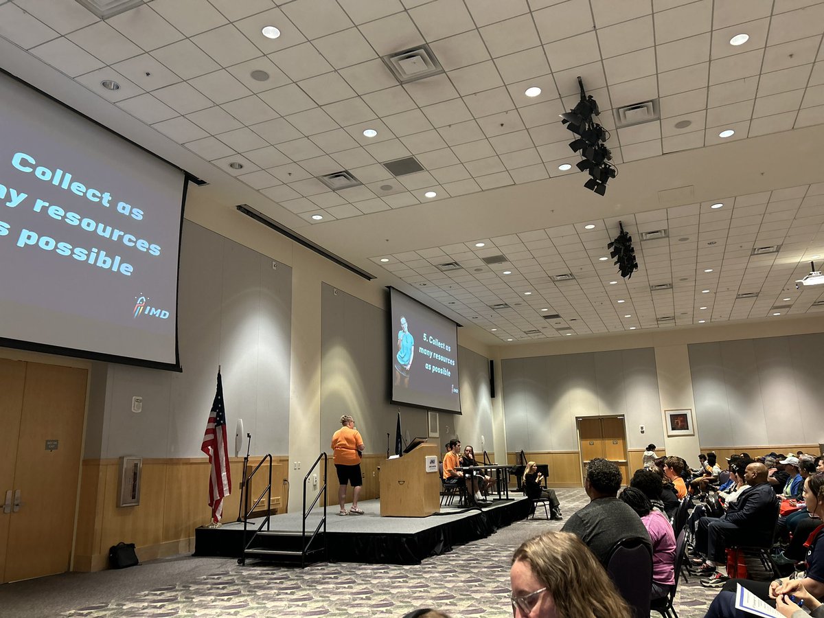 IMD_VDOE's tweet photo. Our youth leaders are starting off the day strong with a panel “Top 10 ways to grow Self- Determination”.  #IMDSummit https://t.co/GFx2UQdm90