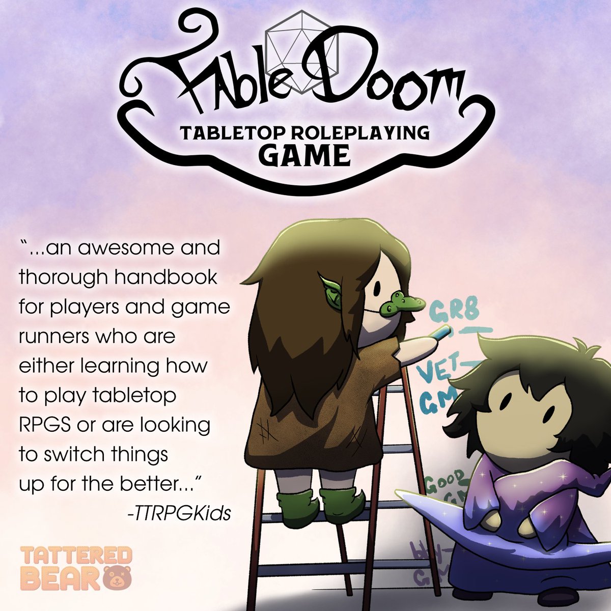 TatteredBear1's tweet photo. One of Fable Doom's features is that, not only is it an AMAZING system, but it's a full handbook that gives a great intro for new players and is a tool for experienced players to pick up new skills!

Check out this awesome game by @Fable_RA, and start your story today!

#TTRPG https://t.co/jh18i1mpaI
