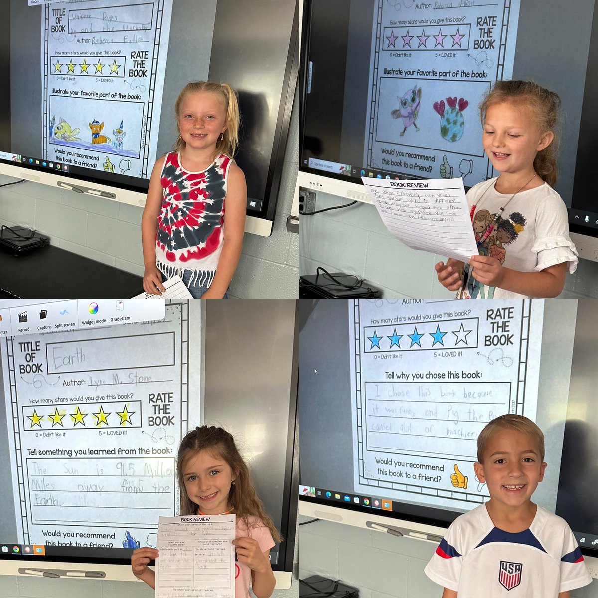We are finally presenting our Book Reviews!  So proud of these hard workers!  They are ready for Second Grade! 🌟👍🏼🙌🏼