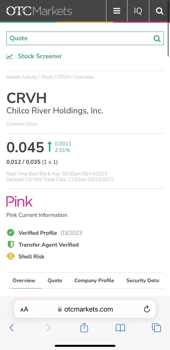 CRVH_OTC's tweet image. $CRVH is now pink current with Audited Financials #OTCMarkets #OTC #Pennystocks