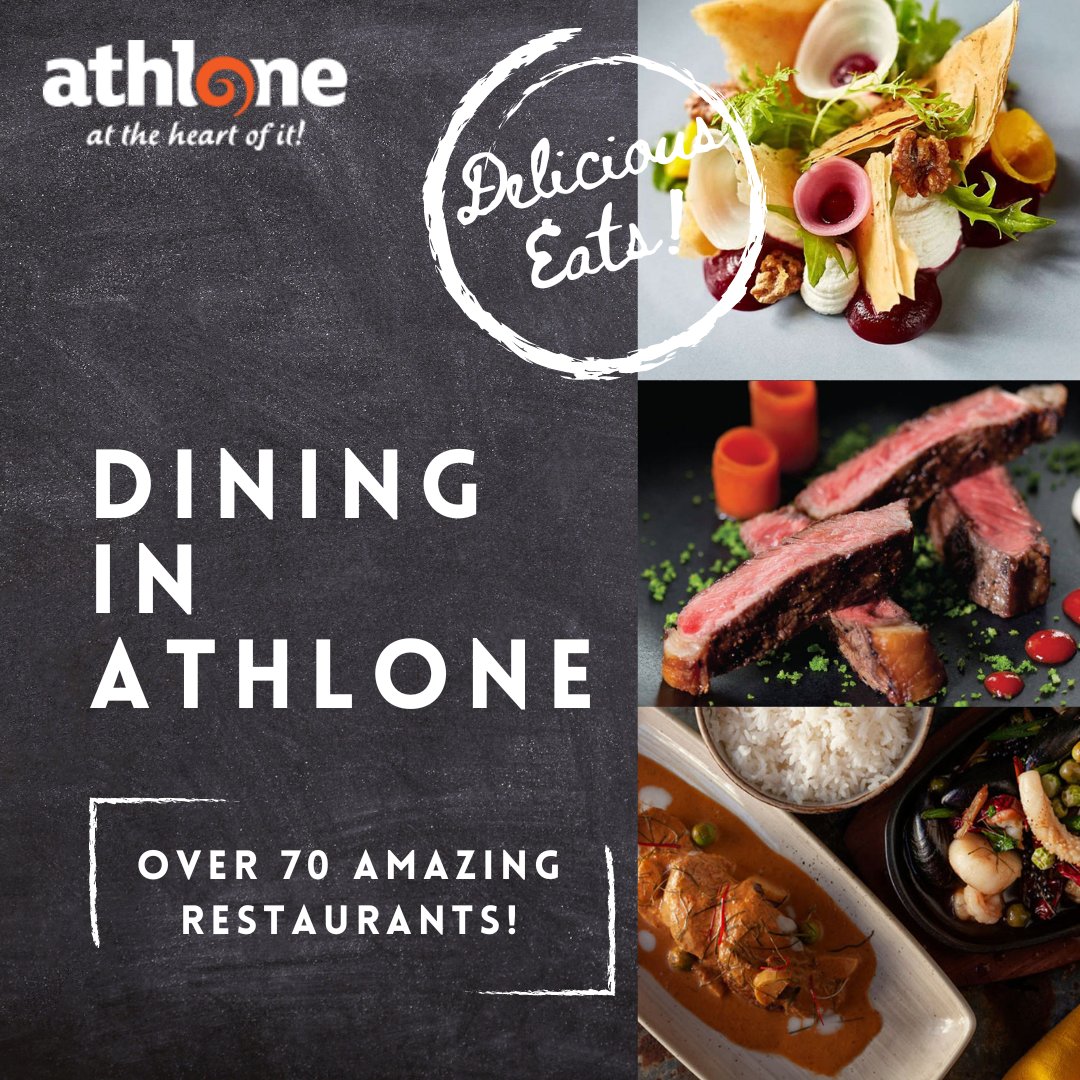 Indulge your taste buds in Athlone. Whether you're looking to indulge in a Michelin Star meal, an Italian mid-day spread, a real Irish farmhouse breakfast, or casual dining, ours is a vibrant food culture that is unique, authentic, diverse, and delicious. #FoodieHeaven