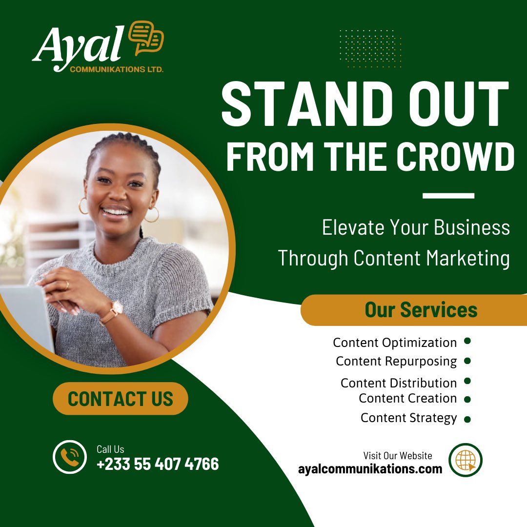 ayalcomltd's tweet photo. Are struggling with the content to post to attract your target market? Contact us today on 0554074766! Don’t post Bongo content 
#ayalcommunikationsltd #contentmarketing #digitalmarketing #socialmediamarketing #socialmedia #onlineadvertlising #PerfectMatchXtra https://t.co/1XX7djxuFg