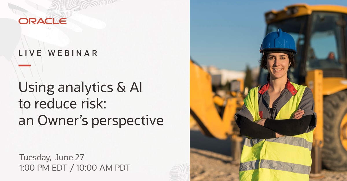 Live Webinar: How UK water utility Severn Trent uses AI + predictive analytics to manage safety risk across their portfolio. Register now:social.ora.cl/6013O2eNl