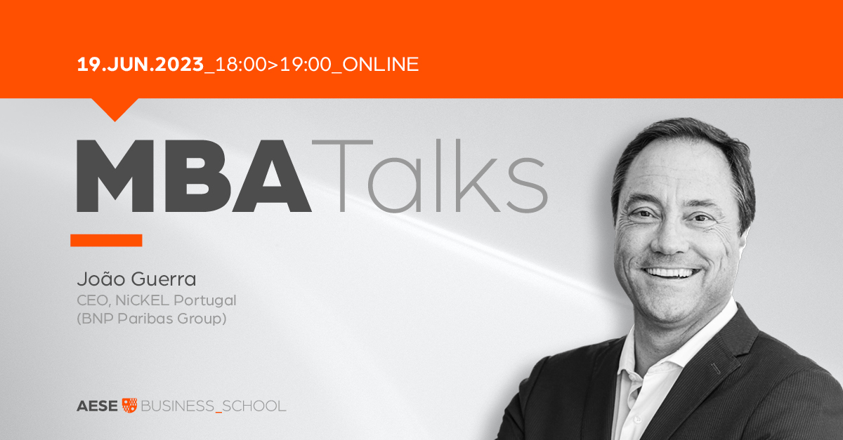 aesebschool's tweet image. 🚀 Inscreva-se já para o MBA Talks com João Guerra, CEO da NiCKEL Portugal, no dia 19 de Junho! 

🔗 Increva-se em aese.pt/mba-talks-com-…. 

#aesebschool #MBATalks #NiCKELPortugal #CEO #Fintech #Networking