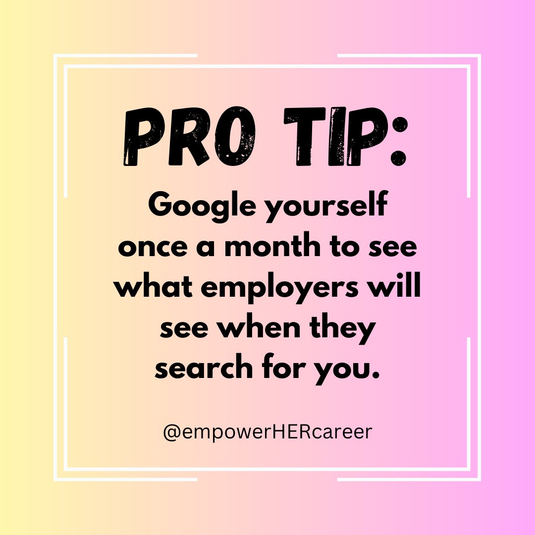 SavelliMelanie's tweet photo. Remember to check public images attached to your name! If you're part of the hiring process where you work, comment with the craziest things that you've discovered about interviewees from a simple internet search. #InterviewTips #careeradvice #empowerHERcareer https://t.co/Wd8HciPyuC