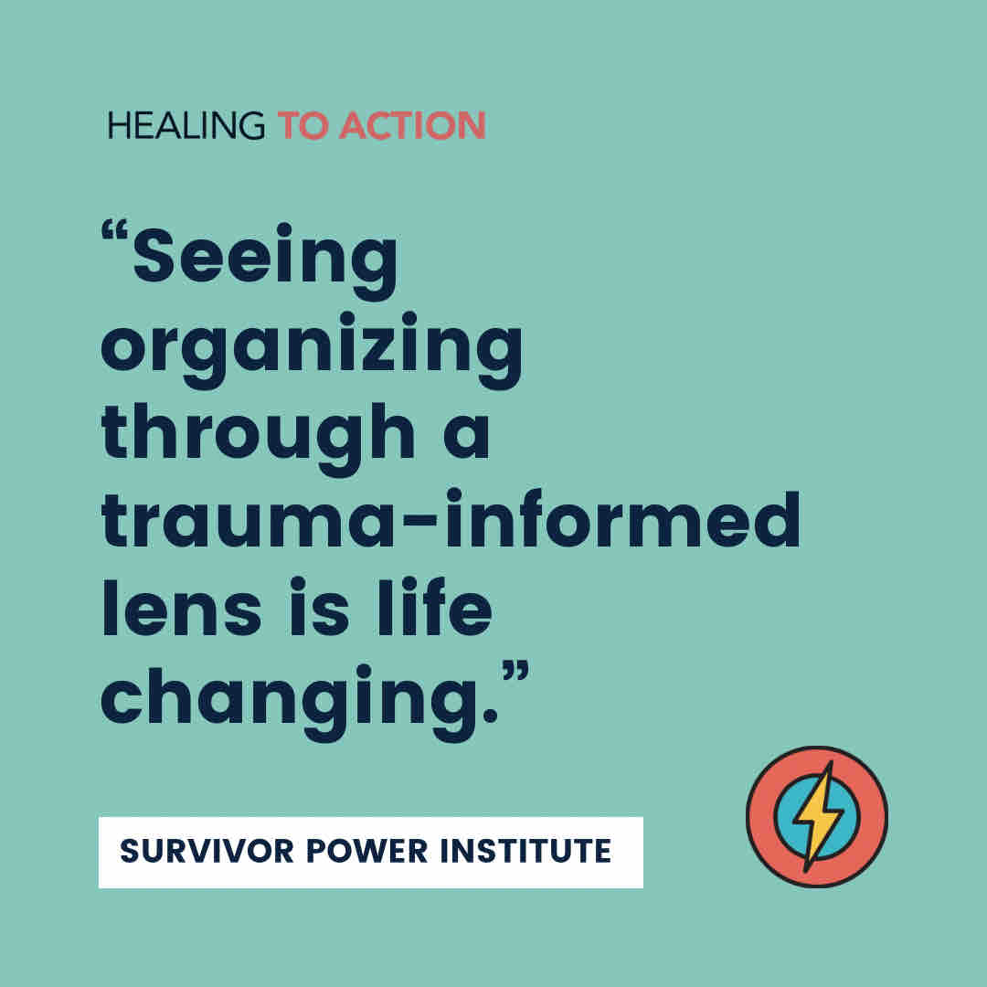 The 2nd cohort of the Survivor Power Institute, a 2 day training for advocates, organizers and leaders starts this November! 

This is a quote from one of our inaugural cohort graduates. 

Applications will open NEXT WEEK. 

#SurvivorPower #SurvivorLed #LetsDoThis