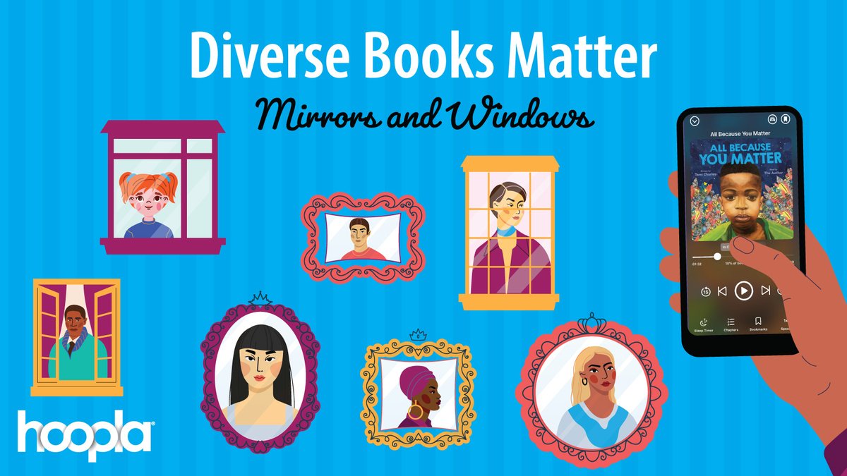Books act as both mirrors and windows, helping us to see and understand ourselves and others. Take a fresh look at the world through the compelling collection of #diversebooks on hoopla Digital! hoopla.app.link/diversebooks/tw