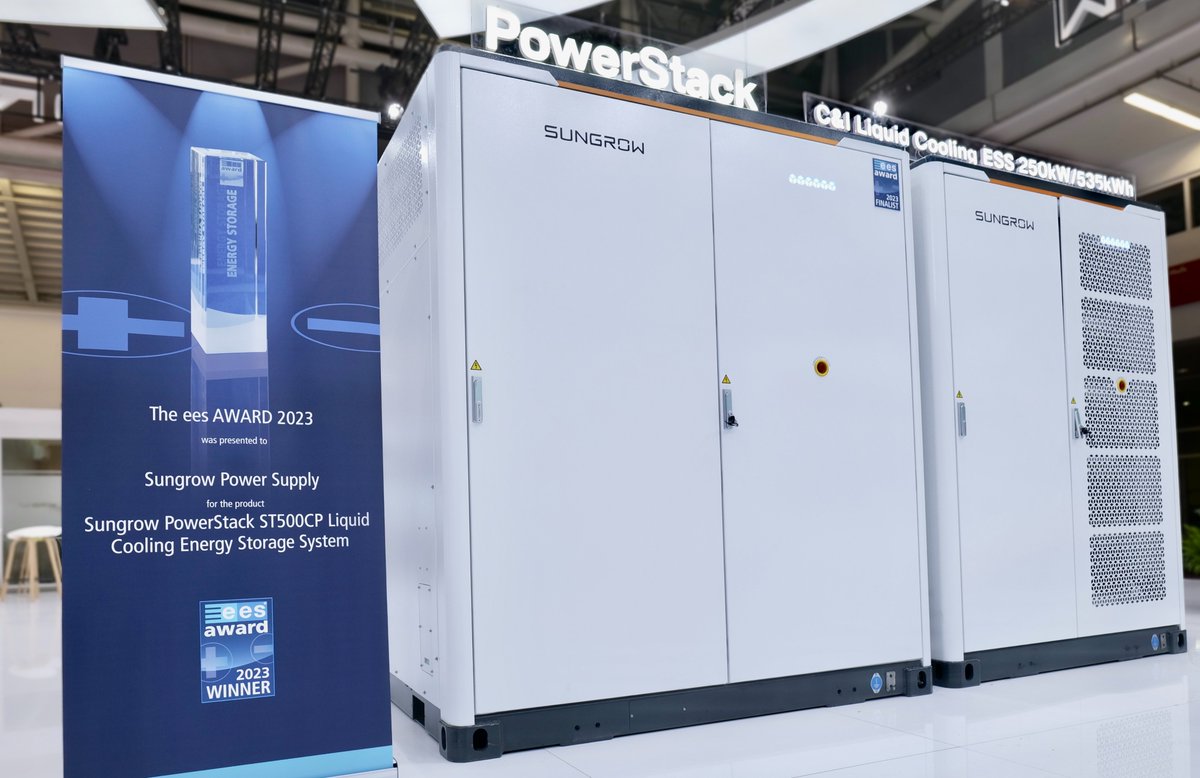 Sungrow PowerStack, the C&I Liquid-Cooling ESS has just won the esteemed ees AWARD 2023, a prestigious international battery storage award paying tribute to pioneering products and solutions electrical energy storage systems.
Read More: lnkd.in/gtKUpGpB

#eesAWARD