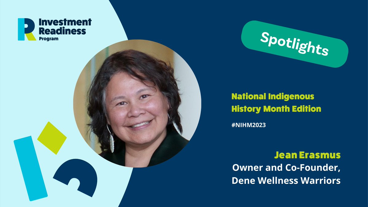 Startup_Canada's tweet photo. An Indigenous-owned and operated business, Jean Erasmus, Owner and Co-Founder at Dene Wellness Warriors offers counselling and wellness services to Indigenous clients throughout the Northwest Territories since 2014. Read more https://t.co/keK9pVgj6y. #IRProgram #NIHM2023 https://t.co/Fo7iQgHeck