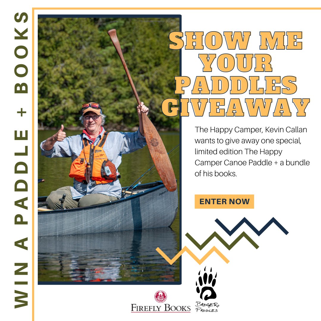 GIVEAWAY! The Happy Camper, Kevin Callan (<a href="/kchappycamper/">The Happy Camper</a>), wants to give away one special, limited edition The Happy Camper Canoe Paddle custom-made by our good friends at <a href="/BadgerPaddles/">Badger Paddles</a>, along with a bundle of his books from <a href="/FireflyBooks/">Firefly Books</a>. Enter now: instagram.com/p/CteRPLgASB6/