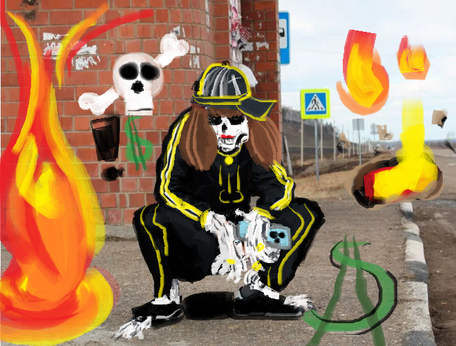 werwr_wrwer's tweet photo. #illustrator #illustratör #sverige #svenskillustratör #swedishillustrator #illustration #döskalle #skelett #skeleton #digitalart #art #konst #svenskkonst #svenskonst #digitalkonst #framtid #nutid #döden #livet #förort #betong #slavic #squat https://t.co/gY1DlfR6nR