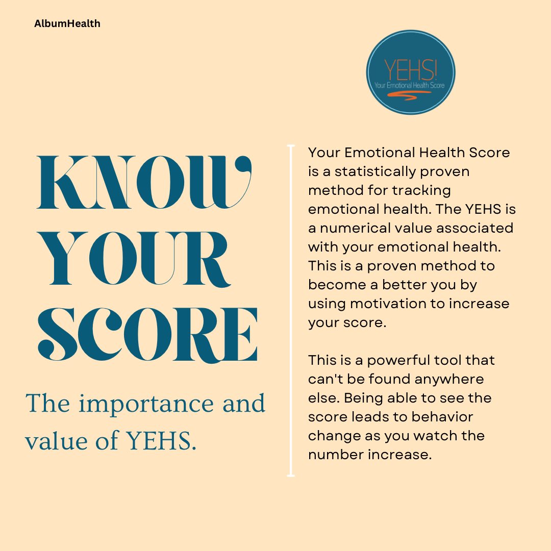 Check out Your Emotional Health Score to start tracking your individualized plan! 

AlbumHealth.com

#Yehs #fyp #knowyourscore #behaviorchange #mentalhealth #measuremanagethrive #healthcoachingprogram #mentalhealthmatters #healthcoaching #healthandwellness