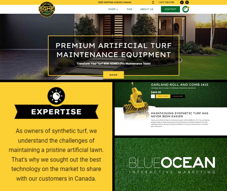 🌱 Check out the stunning new e-commerce platform we've crafted for Synthetic Grass Maintenance Equipment Ltd.! Explore it now at sgme.ca!  #ecommerce #webdesign #checkout #syntheticgrass #shoppingexperience #equipment