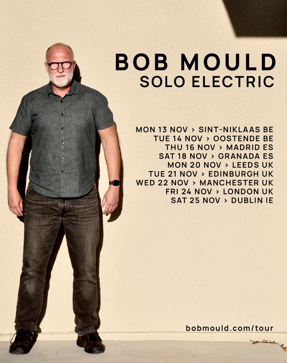 I'm excited to announce more Solo Electric tour dates for Europe and the United Kingdom! Support artists and additional dates to be announced in the near future.