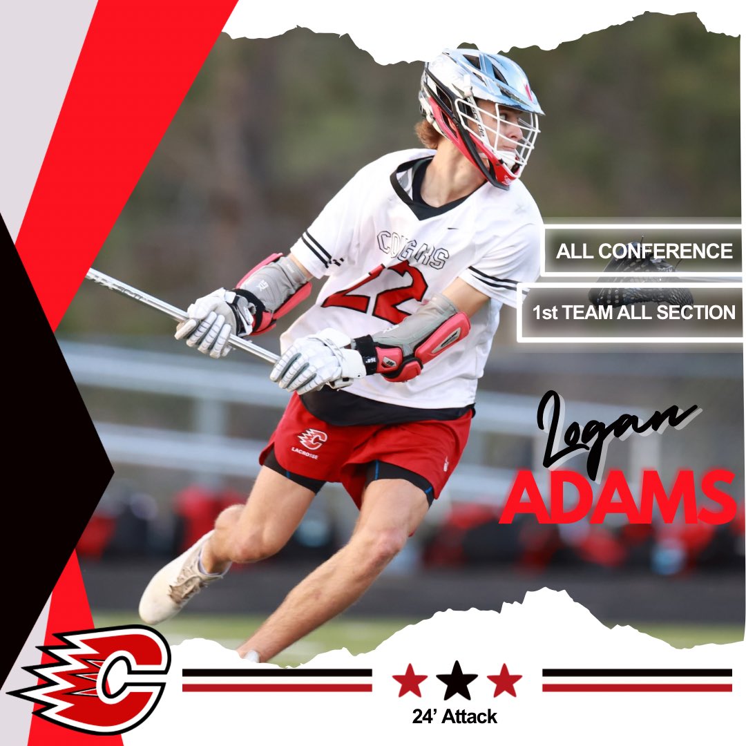 Attack-Logan Adams selected for 2x honors on his Junior campaign. Congrats #️⃣2️⃣2️⃣! Your Senior Snz is going to be amazing, we can’t wait to watch. #futureisnow #chsblax24 #doubleduce