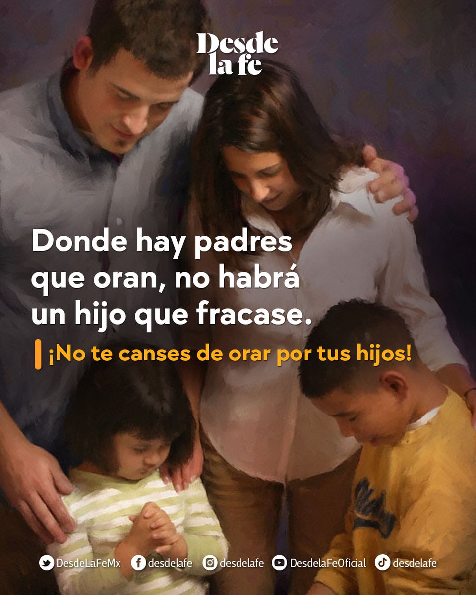 DesdeLaFeMx's tweet photo. Cuando oras por tus hijos reciben múltiples beneficios espirituales: el sentirse amado, único y valioso para sus papás, para su familia y para Dios. 🥰🙏  Conoce una hermosa oración para bendecir a los hijos: https://t.co/HajFntjBch https://t.co/12HOYCPisQ