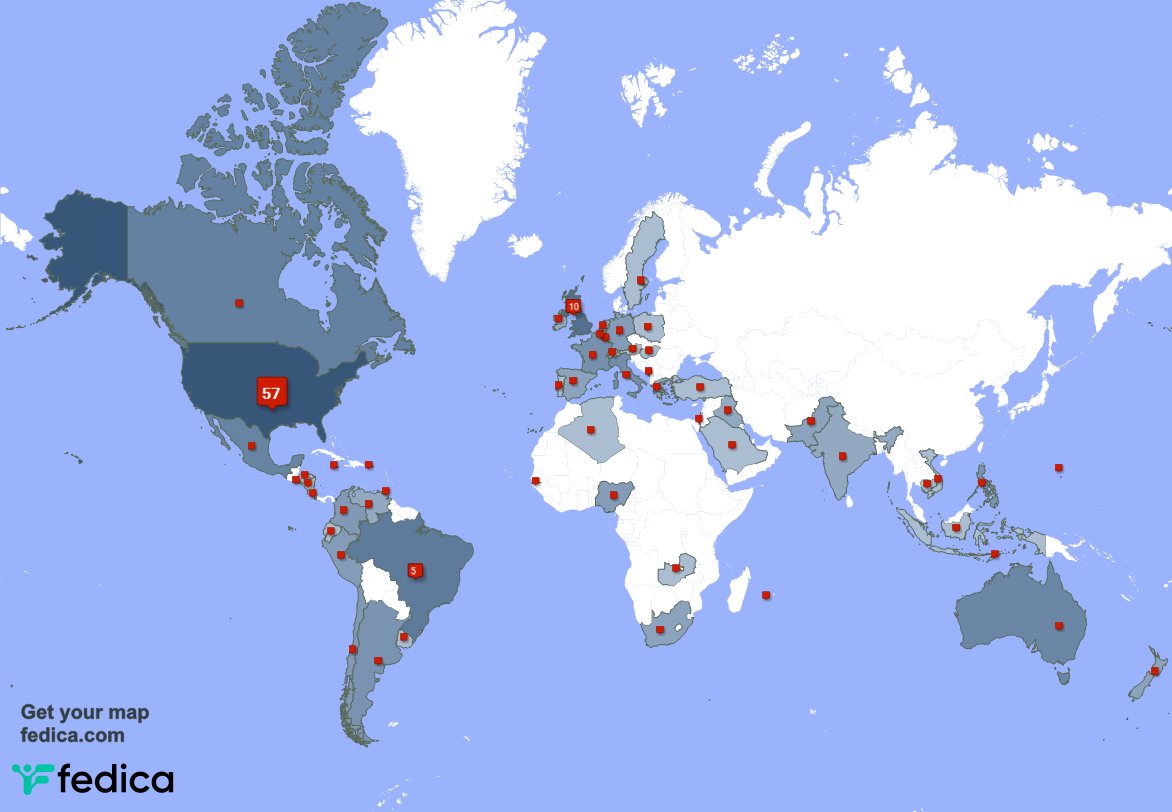 I have 3 new followers from USA 🇺🇸 last week. See fedica.com/!LoLoElizabeth…