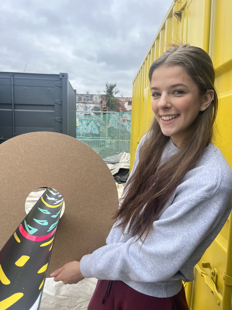 From this little circle from <a href="/scrapleeds/">Scrapstore Leeds</a> 
We tasked Ella our wonderful designer maker to create something we needed! (we met when I briefed her year group <a href="/leedsbeckett/">Leeds Beckett</a>) on designing for joy, and she blew me away with her ingenuity &amp; making skills)
