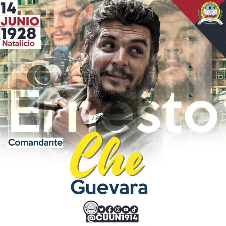 abelalexanderl2's tweet photo. Un 14 de Junio, pero hace 95 años, nació Ernesto Guevara conocido como el Che Guevara, fue un médico, político, guerrillero,  escritor, periodista y revolucionario comunista🇦🇴
#LeonRevolucion #Nicaragua #Cuba #CheGuevara @CarlosEmilioDH @BERINGESQUIVEL @NicaSoberana @DrSuazo915 https://t.co/1Bcj2ZCCQS