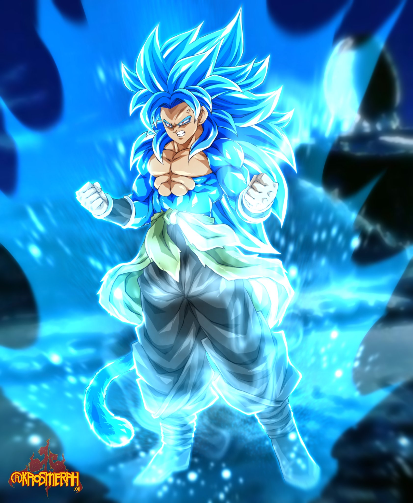 My super saiyan 4 blue evolved custom : r/Dragonballsuper