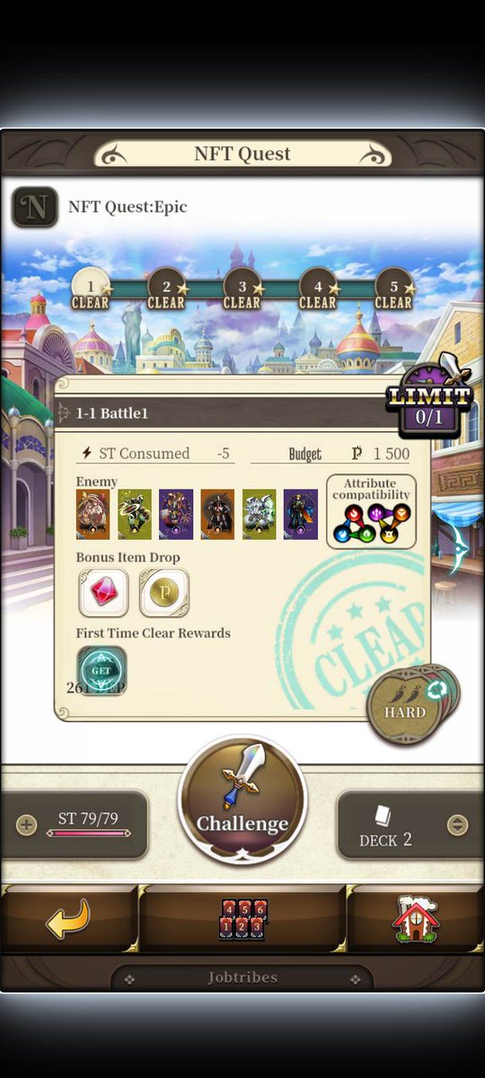 Season 16 is already started 🎊🎉👏👏 And despite of the new adjustment in NFT Quest enemy amulet (Being enhanced) I still reached Hard 5 😂🙏🙏💕

#jobtribes #FUELGUILD