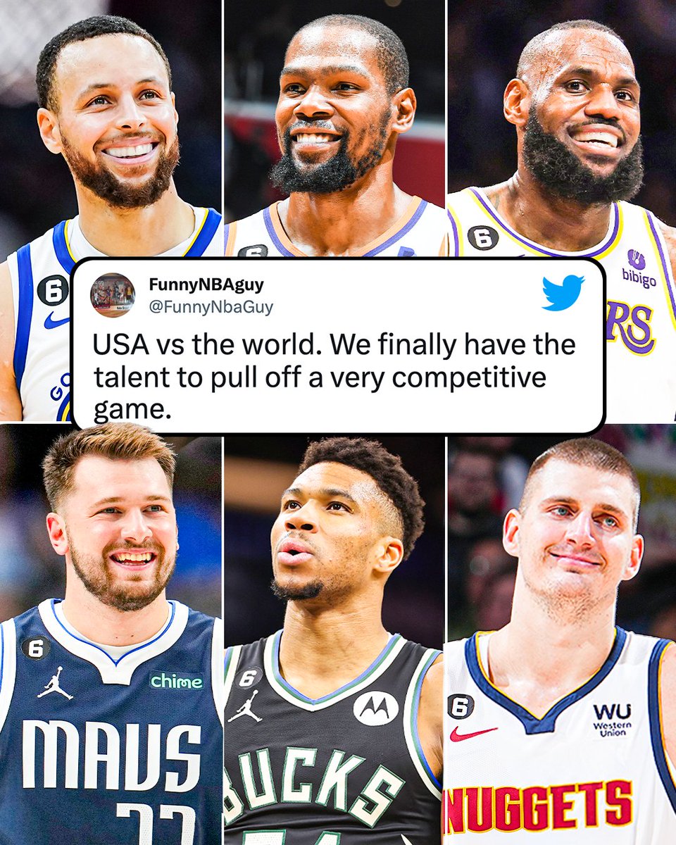 Who would you pick to win a USA vs. World matchup? 🤔

(h/t @FunnyNbaGuy)