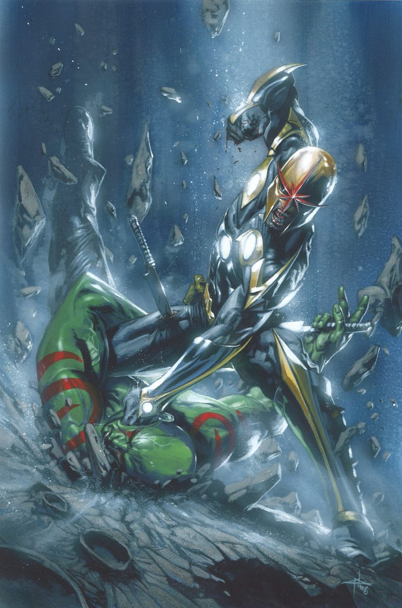 EXCALIBURCOMICS's tweet image. 🧵Aujourd’hui, on parle de Annihilation, qui ressort en Omnibus le 28 Juin, et pourquoi c'est le meilleur moyen pour vous lancer dans le cosmique Marvel !

Un univers en soi peuplé de races extra-terrestres comme les Skrulls ou les Kree ! Ou de héros comme Nova ou Les Gardiens !