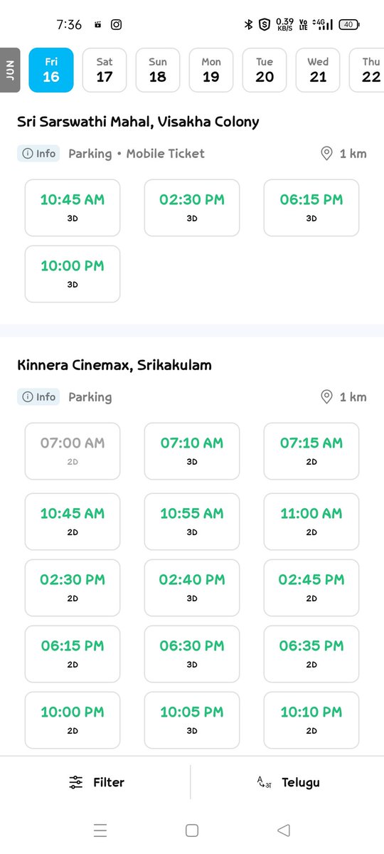 PrabhasShows's tweet photo. #AdipurushBookings Opened In 

• Kakinada (Many Shows)
• V Mega Dwaraka, Adoni
• Kinnera Cinemax, Srikakulam
• SV Cineplex, Tirupathi 

Go Grab your TICKETS Now!!
#Prabhas #Adipurush https://t.co/e29jkLyuA8