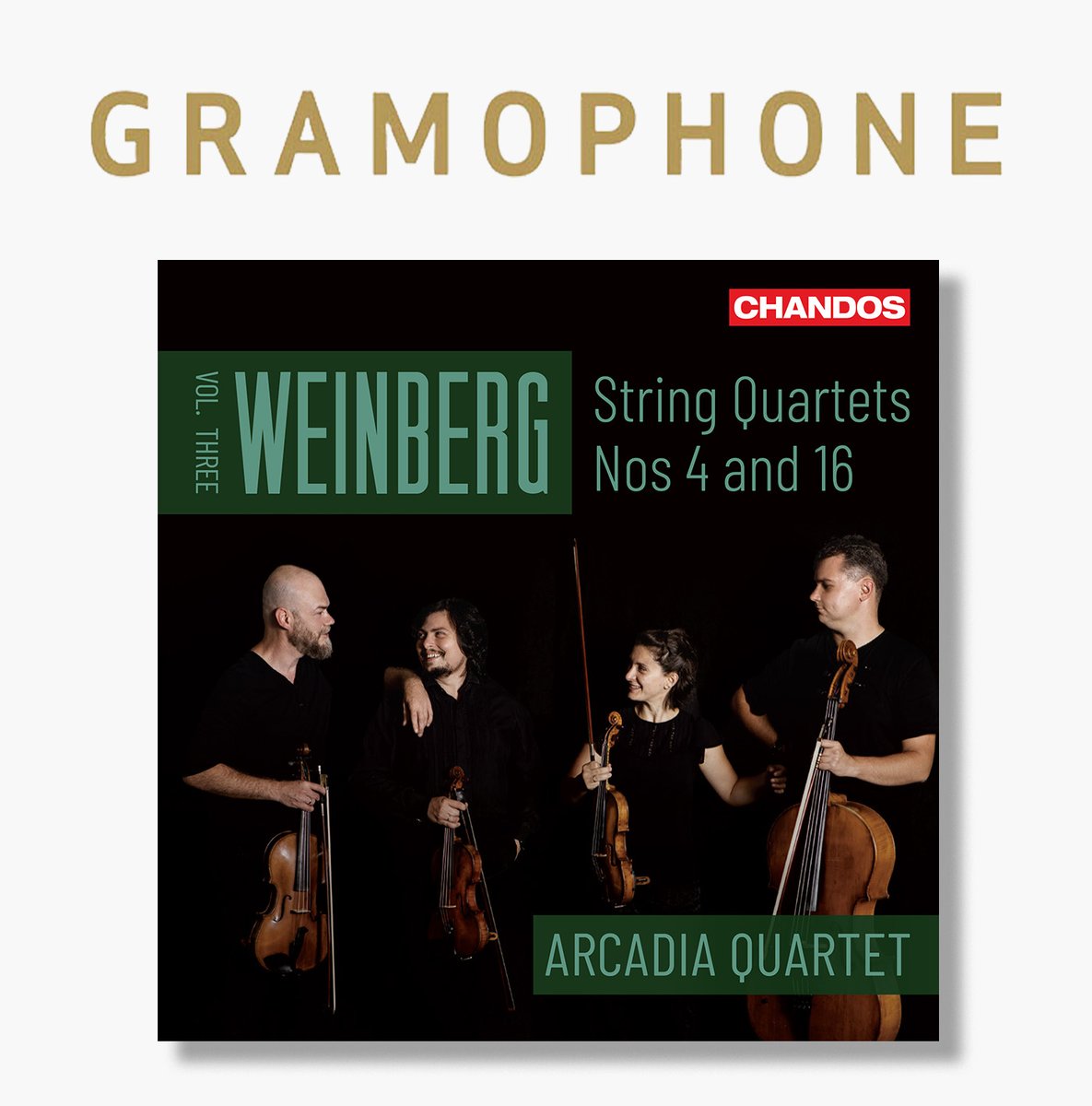 Chandos Records (@chandosrecords) on Twitter photo Discover Weinberg: String Quartets Vol. 3 from the exceptional <a href="/ArcadiaQuartet/">Arcadia Quartet</a>
⭐️ "...Those who have been following this cycle need not hesitate; anyone new to this music could hardly do better than begin here." ⭐️
<a href="/GramophoneMag/">Gramophone</a>
Listen now 👉tinyurl.com/272eh7jz?utm_c… Discover Weinberg: String Quartets Vol. 3 from the exceptional <a href="/ArcadiaQuartet/">Arcadia Quartet</a>
⭐️ "...Those who have been following this cycle need not hesitate; anyone new to this music could hardly do better than begin here." ⭐️
<a href="/GramophoneMag/">Gramophone</a>
Listen now 👉tinyurl.com/272eh7jz?utm_c…