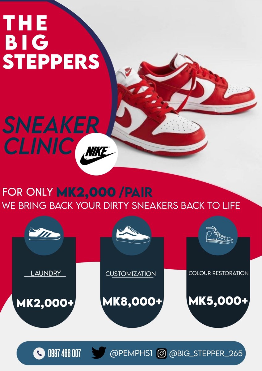 Pemphs1's tweet photo. SNEAKER CLINIC 

WE WASH SNEAKERS, CUSTOMIZE SNEAKERS &amp; RESTORE SNEAKERS ORIGINAL COLOUR. https://t.co/o4kSRAHtM2