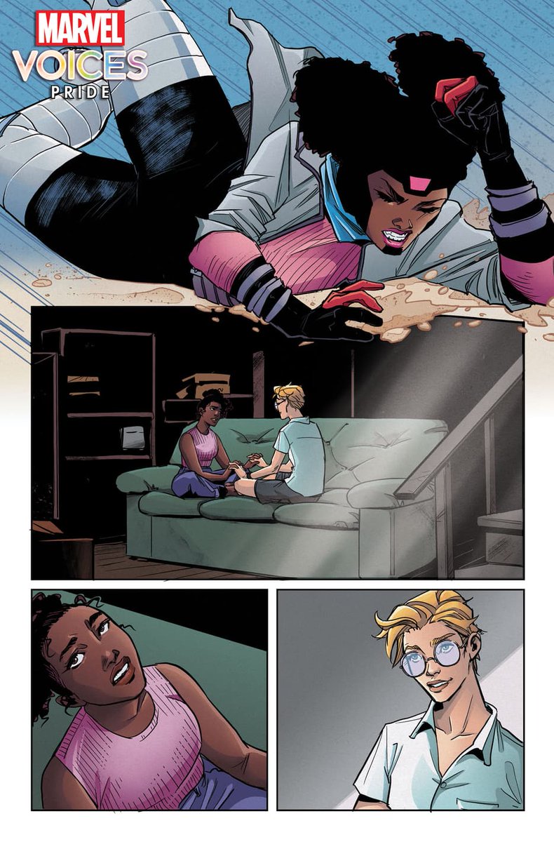 🏳️‍🌈Out TODAY!🏳️‍⚧️

MARVEL'S VOICES: PRIDE, featuring a brand-new Carmen Cruz a.k.a. Gimmick adventure that bridges the gap between her last appearance and August's DARK X-MEN #1!

It was such a privilege to collaborate with <a href="/toherrys/">Rosi K 💙💛</a>, <a href="/wastedwings/">✙</a>, and <a href="/MightyBrunstad/">Mighty Brunstad ︽✵︽</a> on this book!
