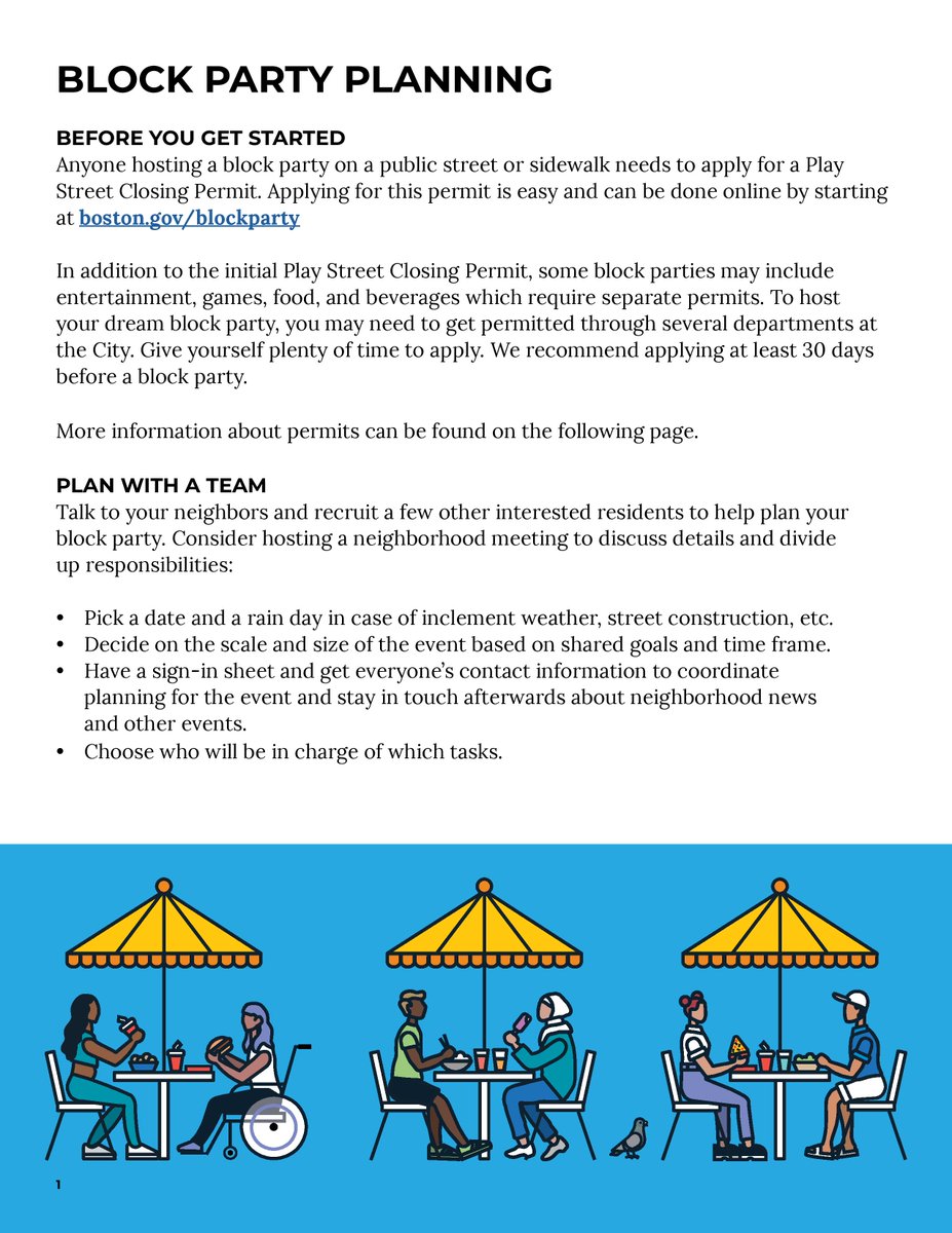 The City of Boston is offering grants up to $750 for residents, neighbors and community groups who want to build community this summer by hosting a block party on their street.

Applicants should fill out the form below.

docs.google.com/forms/d/e/1FAI…
