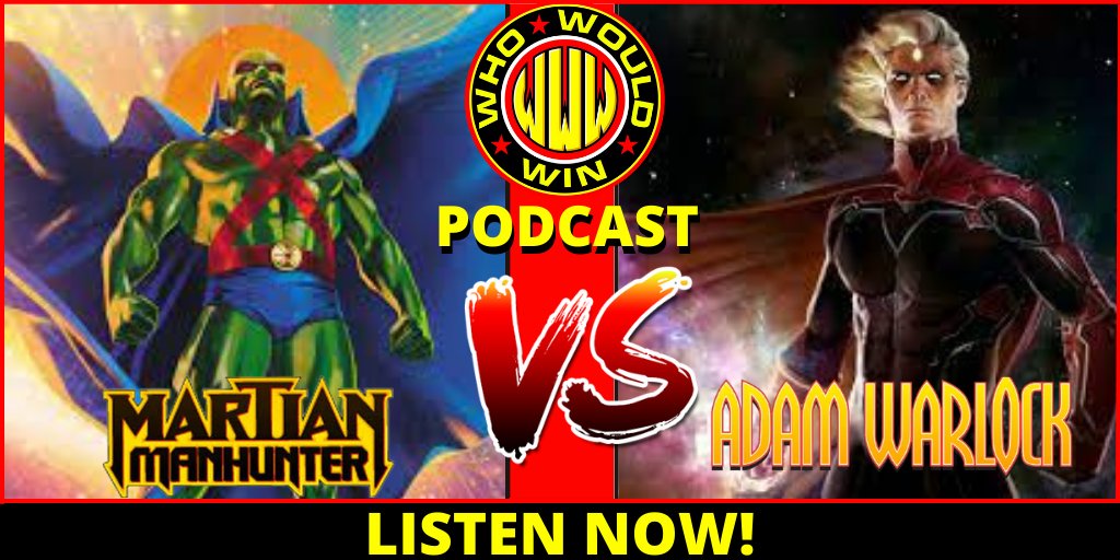 And the NEW episode of the #whowouldwin #podcast is LIVE! Listen at -- spoti.fi/43Ribwo
Did judge @williamschmitt give the win to #MartianManhunter (rep by @JamesGavsie) or to #AdamWarlock (rep by @AlmightyRay)? Keep this spoiler free for 24 hrs!
#WednesdayMotivation…