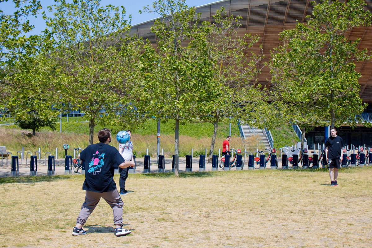 Breaking news 🫨

“Gamers have left the arena and are touching grass…”

The Queen Elizabeth Olympic Park, next to our campus, is a perfect location to get out, kick around a football & enjoy the sunshine (while it lasts)!!