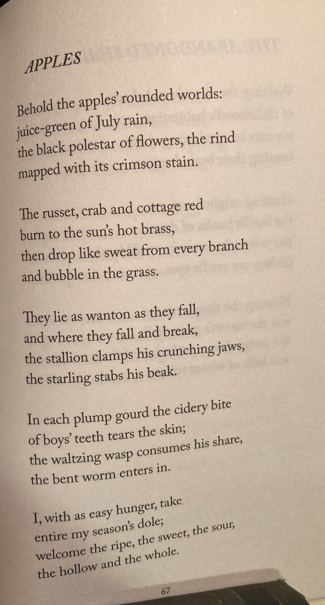 A summer apple poem from #LaurieLee, who once wrote about cider in a novel as well.