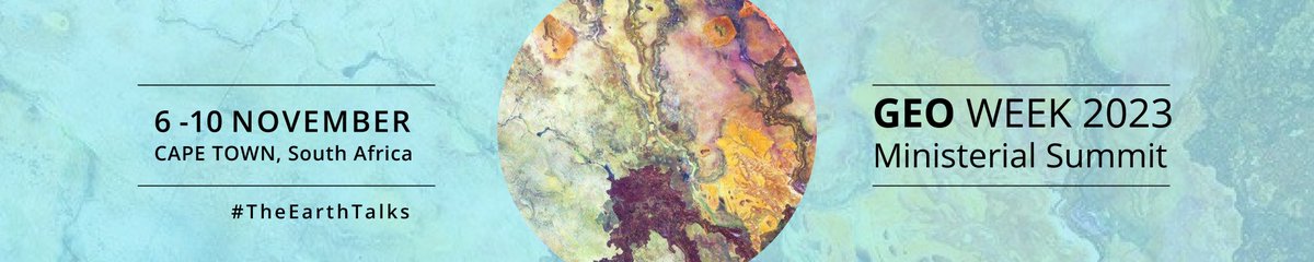 la_Venturini's tweet photo. 🆕 Just announced: #GEOWeek2023 and Ministerial Summit registration is now open, see you in November in Cape Town! #GEOpost2025 🌍

https://t.co/A05BoiCaDQ https://t.co/koQxhNEL2z