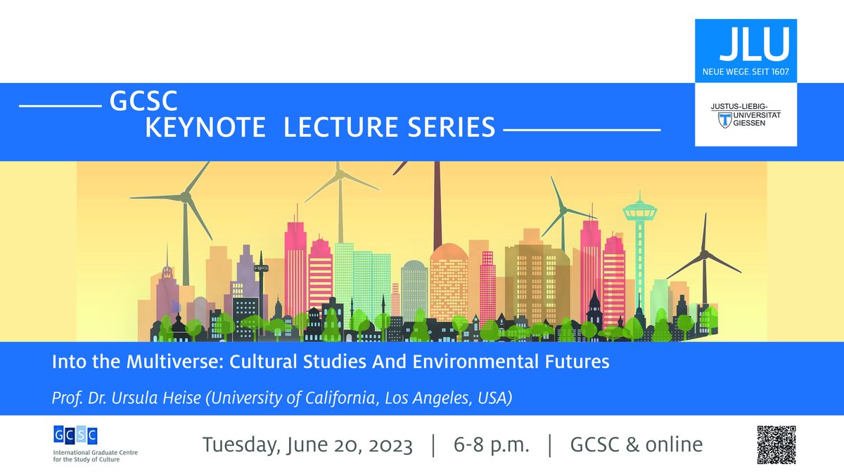 GCSC_JLU's tweet photo. #SaveTheDate for our next #GCSCkeynote! As part of our #ESSCS2023 Summer School on #FutureNarratives, Scenarios &amp; #Transformations in the Study of Culture, @uheise (@UCLAenglish) will talk about #EnvironmentalFutures next Tuesday, June 20 📆.
ℹ️ https://t.co/ITQIBDOrBp
#GCSCevent https://t.co/6Fu2vgQhRd