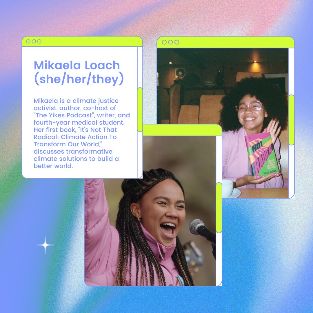 gloriawalton's tweet photo. The fight for climate justice means listening and supporting LGBTQ+ activists. In honor of #PrideMonth, here are six LGBTQ+ climate activists to follow and support 🏳️‍🌈✨💕 https://t.co/2GGG6HKa57