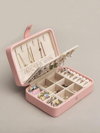 1pc Multifunction PU Jewelry Box, Simple Pink Multi-Grid Portable Storage Box

api-shein.shein.com/h5/sharejump/a…